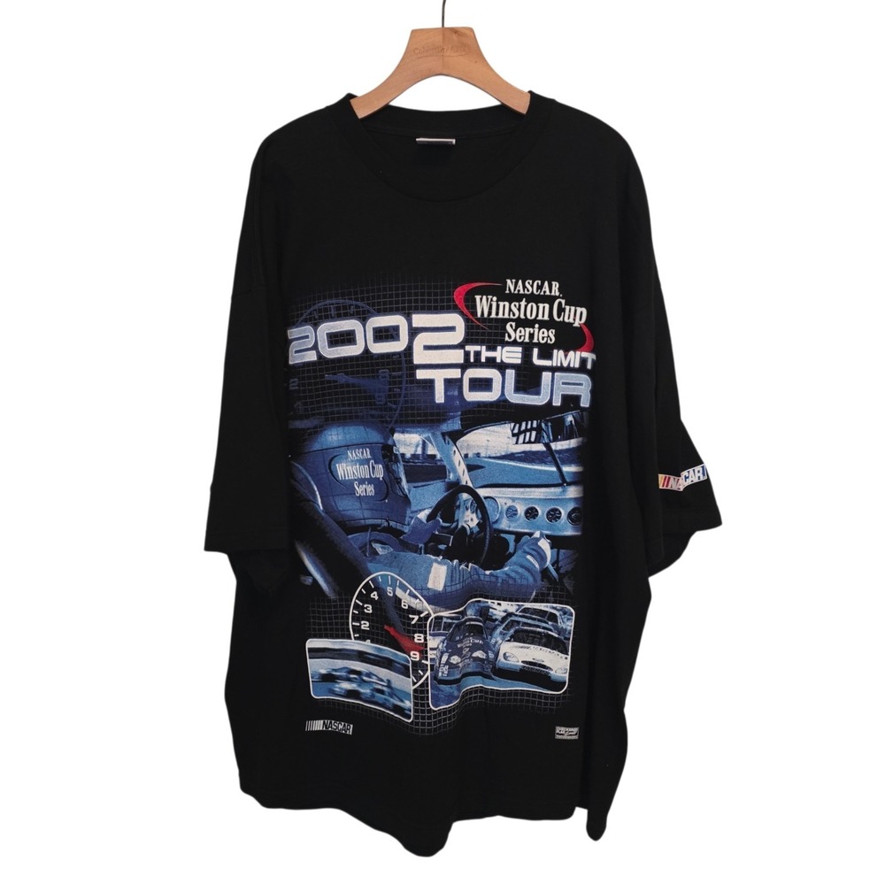 Vintage NASCAR Winston Cup Series 2002 The Limit Tour T-Shirt Black Mens 3XL